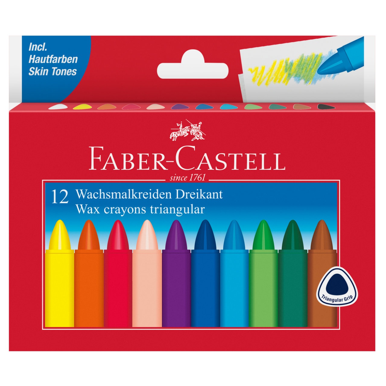 Triangular wax crayons set of 12 - buy now on architekturbedarf.de