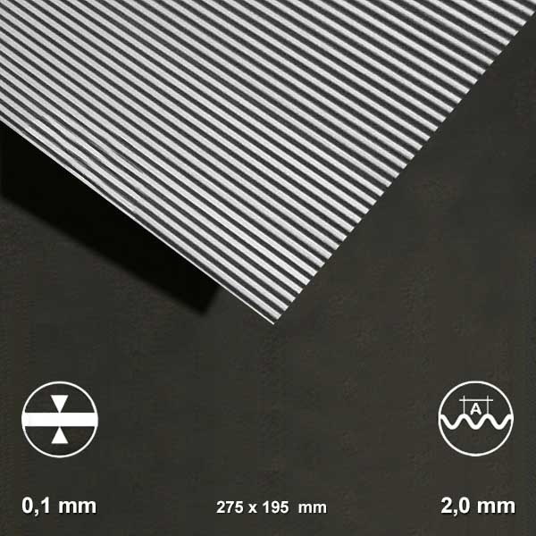 Aluminium-Wellblech, Welle 2,0 mm - jetzt kaufen bei architekturbedarf.de