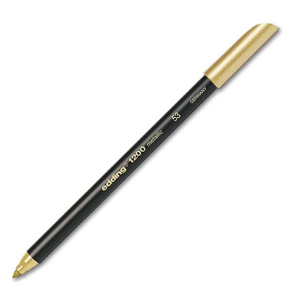  edding 1200 metallic color pen - gold - 1 pen - round