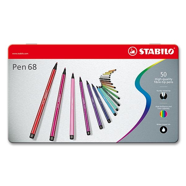 stabilo Pen 68 Metallbox mit 50 Farben - jetzt kaufen bei  architekturbedarf.de
